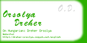 orsolya dreher business card